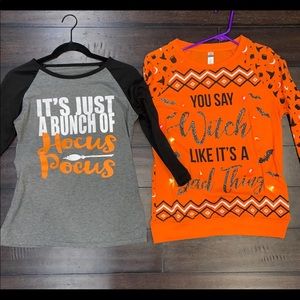 2 halloween shirts from Jane. Com